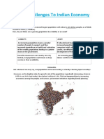 Major Challenges To Indian Economy