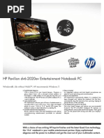 HP Pavilion Dv6-2020ev Entertainment Notebook PC