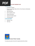 Treated Water Quality: Combined Effluent Treatment Plant