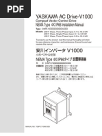 YASKAWA AC Drive-V1000: NEMA Type 4X/IP66 Installation Manual