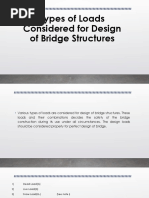 Types of Loads Considered For Design of Bridge Structures