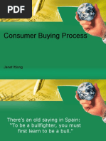 Consumer Buying Process: Janet Itliong