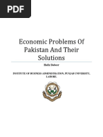 Economic Problems of Pakistan and Their Solutions: Hafiz Dabeer