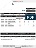 SABB Platinum Visa Credit Card Statement