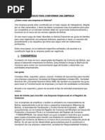 Como Formar Una Empresa en Bolivia