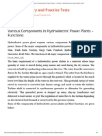 Various Components in Hydro Electric Power Plants