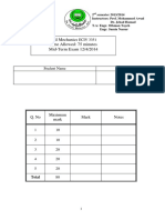 Mid Term Exam With Solutions PDF