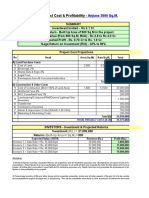 Project Cost & Profitability - : Anjuna 2000 SQ.M