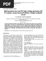 Multi-Purpose Low Cost DC High Voltage Generator (60 KV Output), Using Cockcroft-Walton Voltage Multiplier Circuit