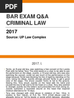 Bar Q&a Criminal Law 2017