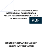 Dasar Kekuatan Mengikat Hukum Internasional Dan Hubungan Antara Hukum Internasional Dan Hukum Nasional