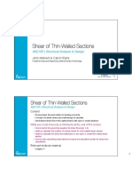 04 - Shear of Thin Walled Sections and Shear Centre