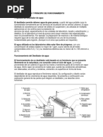 CARACTERÍSTICAS Y PRINCIPIO DE FUNCIONAMIENTO Destiladoras