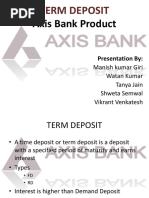 Axis Bank Product: Term Deposit