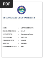 MAEL - 202 UOU Solved Assignment MA17-English (Final Year) 2019