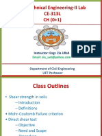 Geotechnical Engineering-II Lab CE-313L CH (0+1) : Instructor: Engr. Zia Ullah