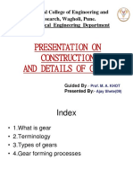 Presentation On Construction and Details of Gears