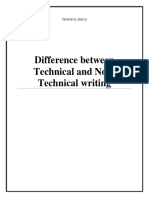 Difference Between Technical and Non Technical Writing