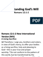 Understanding God's Will: Romans 12:1-2