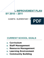 School Improvement Plan SY 2010 - 2011