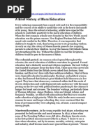 A Brief History of Moral Education: The Colonial Period. As Common School Spread Throughout The