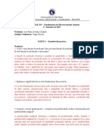 Gabarito - 3 Lista de Exercícios