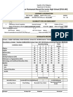 Learner Permanent Record For Junior High School (SF10-JHS)