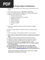 Direction For Project Report Submission-:: ND TH