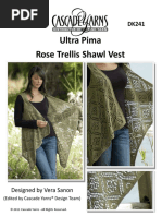 Ultra Pima Rose Trellis Shawl Vest: Designed by Vera Sanon