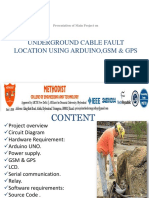 Underground Cable Fault Location Using Arduino, GSM & GPS: Presentation of Main Project On