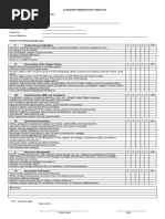 Classroom Observation Checklist