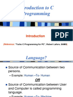 Introduction To C Programming: "Turbo C Programming For PC", Robert Lafore, SAMS