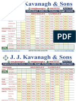 JJ Kavanagh & Sons Limerick To Dublin Bus Timetable