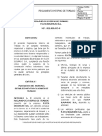 N-RH-101 Reglamento Interno de Trabajo Flota