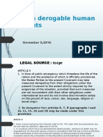 Non Derogable Human Rights