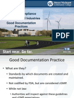 Quality & Compliance in FDA-regulated Industries Good Documentation Practices