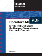 Operator's Manual: MT (B), HT (B), CT Series On-Highway Transmissions Electronic Controls