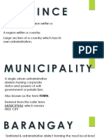 An Administrative Division Within A Country or State. A Region Within A Country. Large Section of A Country Which Has Its Own Administration