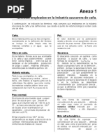 13 (Anexo 1) Términos Empleados en La Industria Azucarera de Caña 1