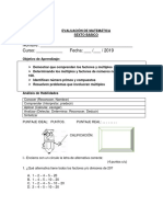 Evaluacion N 1 Multiplos y Divisores Numeros Primos y Compuestos