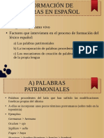 Formación de Palabras para Proyectar