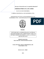 Estudio de Las Principales Canteras Abastecedoras de Agregados para Un Optimo Diseño de Mezcla en PDF