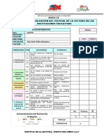 Ficha de Autoevaluación y Monitoreo Del Festival de La Lectura 2019 PDF