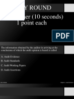 Easy Round 1 Point Each With Timer (10 Seconds) : Chapter 6 - Audit Evidence