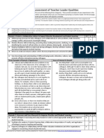 Self-Assessment of Teacher Leader Qualities