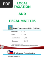 Local Taxation AND Fiscal Matters