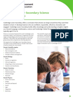 Cambridge Lower Secondary Science Curriculum Outline PDF