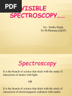 Uv Visible Spectroscopy : By:-Sarika Singh. Fy M-Pharmacy (QAT)