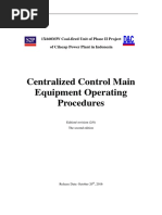 Centralized Control Main Equipment Operating Procedures Version II PDF