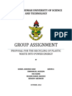 Proposal For Recycling of Plastic Waste